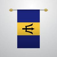 barbados hängande flagga vektor