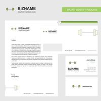 Gymnastikstange Business-Briefkopfumschlag und Visitenkarten-Design-Vektorvorlage vektor