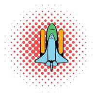 Space-Shuttle-Symbol im Comic-Stil vektor