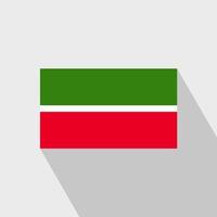 tatarstan-flagge langer schatten-designvektor vektor