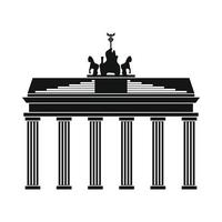 Brandenburger Tor-Symbol im einfachen Stil vektor