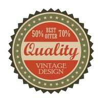 bestes Angebot Vintage-Tag vektor