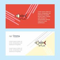 Fischschädel abstrakte Corporate Business Banner Vorlage horizontale Werbebanner vektor