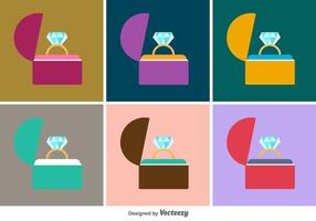 Ring Box Vector Icons