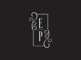 minimalistisches ep-logo-symbol, buchstaben-ep-pe-luxus-logo-design vektor