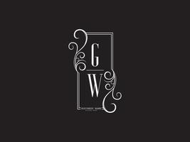 initialen gw luxus logo, kreatives gw wg logo brief vektorstock vektor