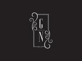 initialen gn luxus logo, kreatives gn ng logo brief vektorstock vektor