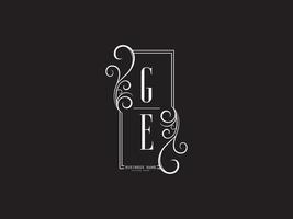 initialer gE lyx logotyp, kreativ gE t.ex logotyp brev vektor stock