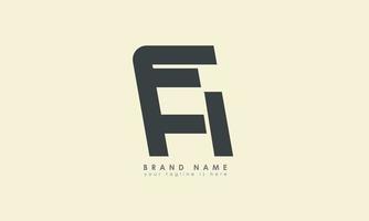 alphabet buchstaben initialen monogramm logo fh, hf, f und h vektor