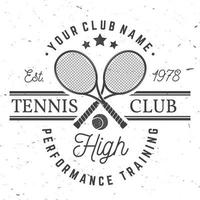 tennis klubb. vektor illustration.