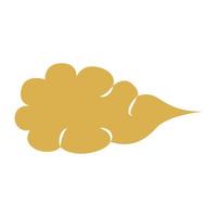 silhuett av en skön gyllene abstrakt moln vektor illustration