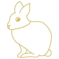 kontur teckning av en hare.a kanin är Sammanträde. vektor