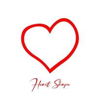 Lycklig hjärtans dag, röd hjärta vektor illustration, valentine hjärta symbol,