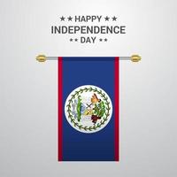 belize unabhängigkeitstag hängender flaggenhintergrund vektor