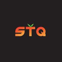 stq logotyp design vektor