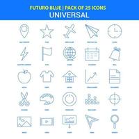 Universelle Symbole Futuro Blau 25 Icon Pack vektor