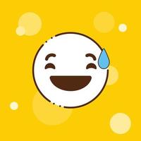 lachender Emoji-Icon-Design-Vektor vektor
