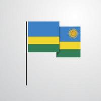 rwanda vinka flagga design vektor