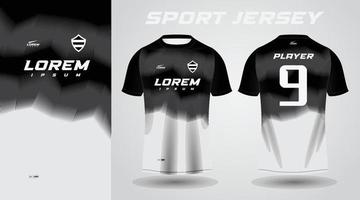 schwarz weißes Hemd Sport Jersey Design vektor