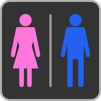 Toilettenschild. Symbol für Frau und Mann vektor