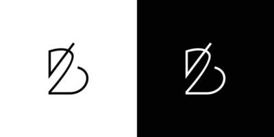 enkel och modern b initialer logotyp design 2 vektor