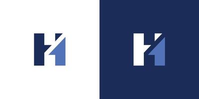 unik och modern h1 första logotyp design vektor