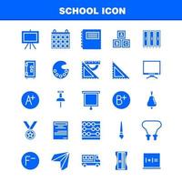 Schulsymbol solides Glyphen-Symbolpaket für Designer und Entwickler Symbole der Bildungsdatei Papierschule Kunsthochschule Farbe Malerei Vektor