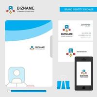 Netzwerk-Business-Logo-Datei-Cover-Visitenkarte und mobile App-Design-Vektor-Illustration vektor