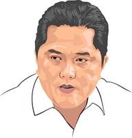 erick thohir - vektorporträt vektor