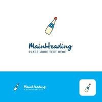 kreatives feiergetränk logo design flacher farblogoplatz für tagline-vektorillustration vektor