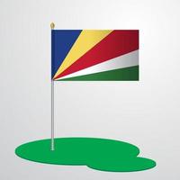 Seychellerna flagga Pol vektor