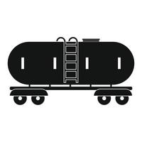 Symbol für Eisenbahnbenzin und Öltank vektor
