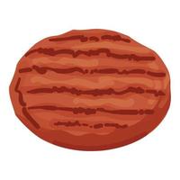 amerikan kotlett ikon tecknad serie vektor. burger mat vektor