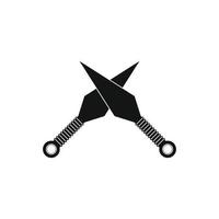 Ninja-Waffe Kunai Wurfmesser-Symbol vektor