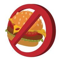 Fast-Food-Gefahr-Cartoon-Symbol vektor