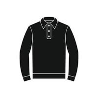 Langarm-Poloshirt-Symbol, einfacher Stil vektor