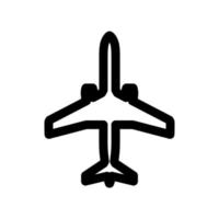 Flugzeug Umriss Symbol vektor