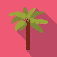 grünes Palmensymbol im flachen Stil vektor