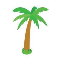 Palme tropisches Baumsymbol, isometrischer 3D-Stil vektor