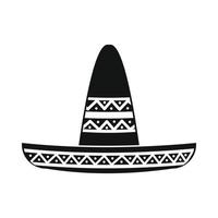 Sombrero-Ikone, einfacher Stil vektor