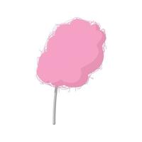 rosa zuckerwatte-cartoon-symbol vektor