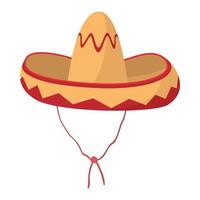 Sombrero-Symbol, Cartoon-Stil vektor