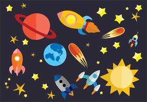 Fri Flat Space Vector Illustration