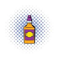 Flasche Whiskey-Ikone, Comic-Stil vektor