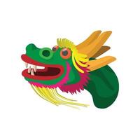 Kopf einer chinesischen Drachenikone, Cartoon-Stil vektor