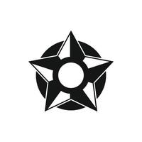 stjärna ikon, enkel stil vektor
