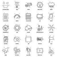 25 Business-Konzept-Mix-Linie-Icon-Set vektor