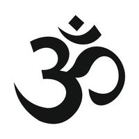 hinduistisches Om-Symbol, einfacher Stil vektor