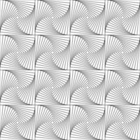 schwarze Linie auf weißem nahtlosem geometrischem optischem Muster vektor