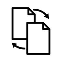 papper linje ikon illustration med pil. lämplig för konvertera dokumentera, konvertera fil. ikon relaterad till dokumentera, fil. enkel vektor design redigerbar. pixel perfekt på 32 x 32